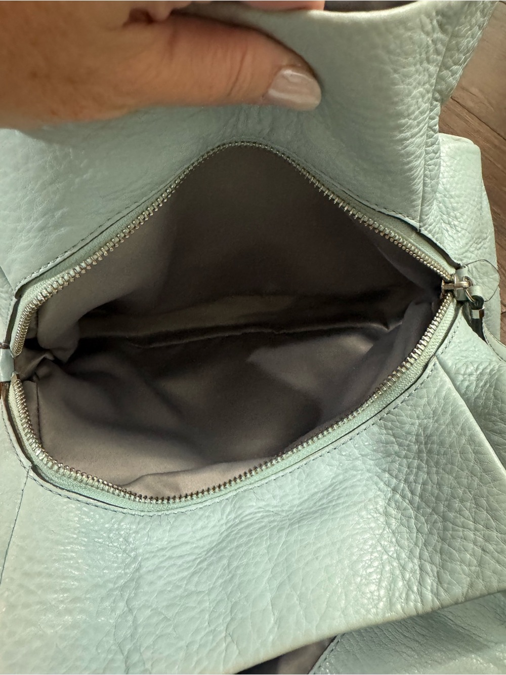 Coach Pebbled Leather Hobo Bag in Light Blue - Picture 15 of 15